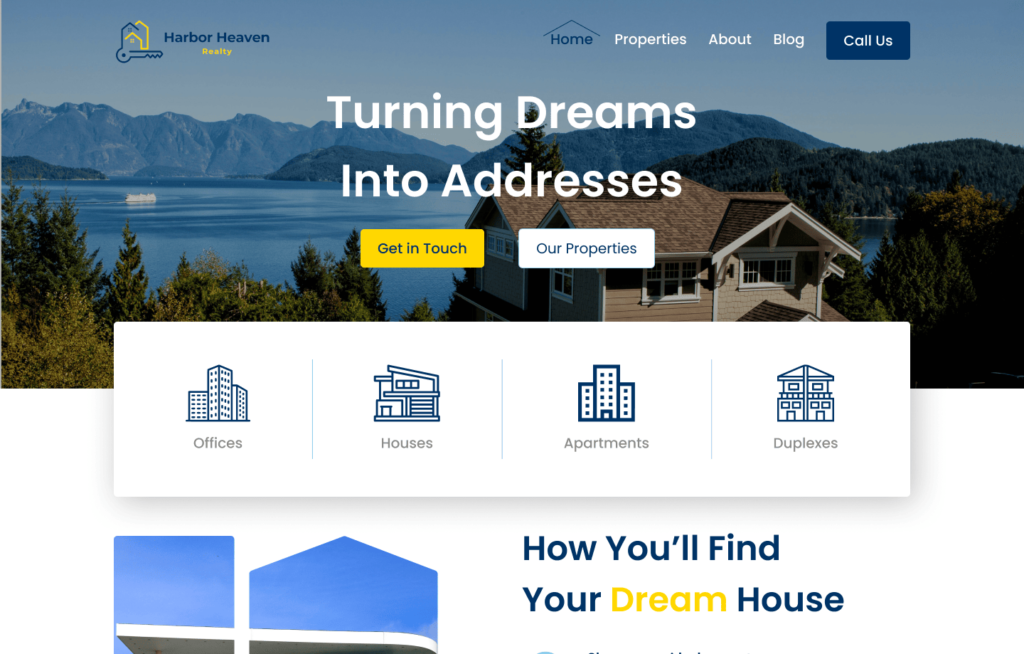 ElevateWeb Studio – Agenzia di web design e marketing digitale in Pesaro Italia - Hero Agenzia Immobiliare