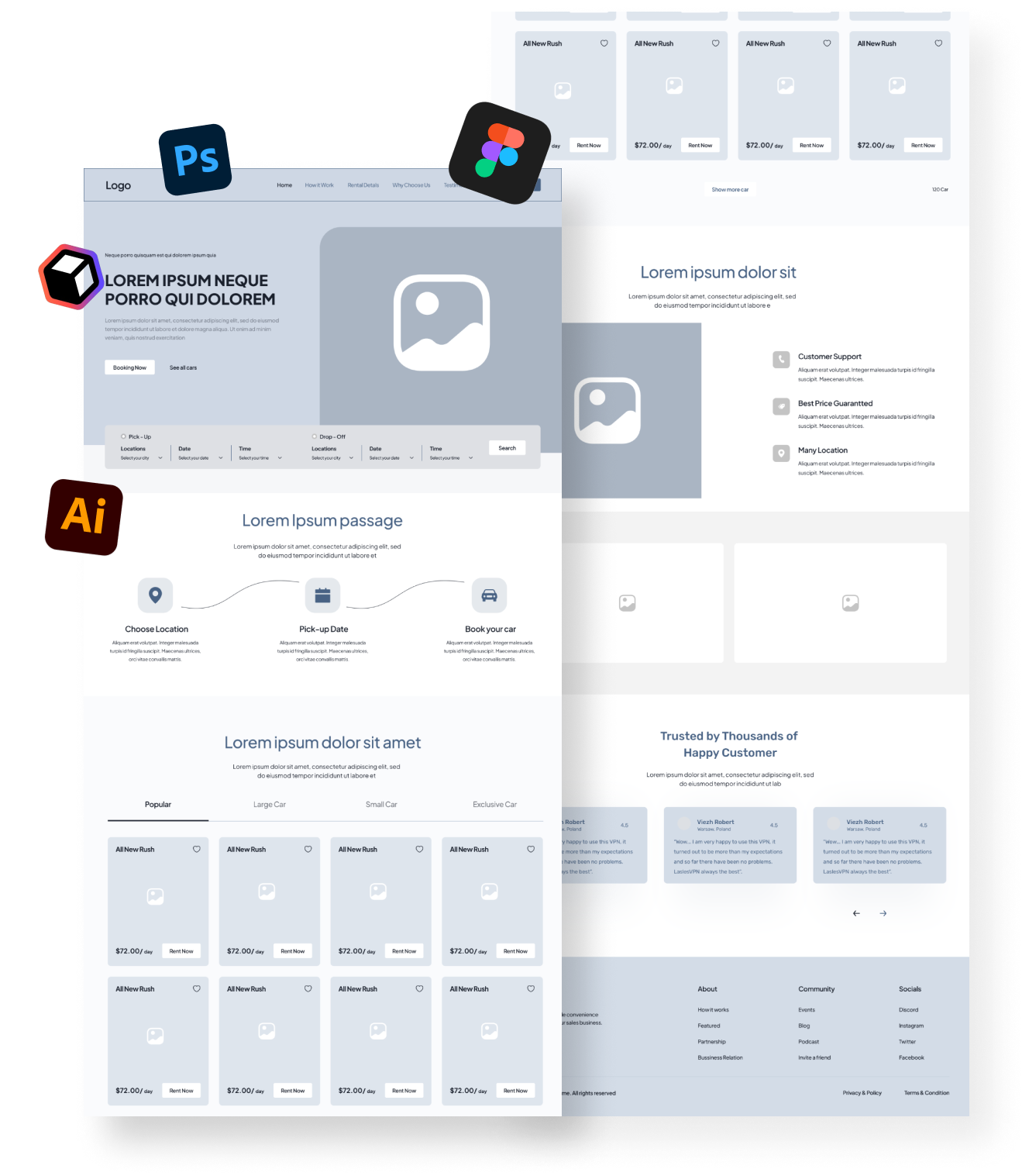 ElevateWeb Studio – Agenzia di web design e marketing digitale in Pesaro Italia - Wireframe Concept